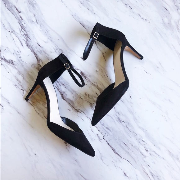 Zara Shoes - Zara Black Pointed Ankle Strap Pumps